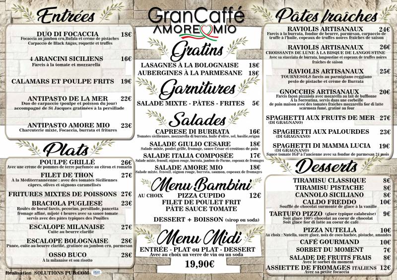 Sets de table imprimés